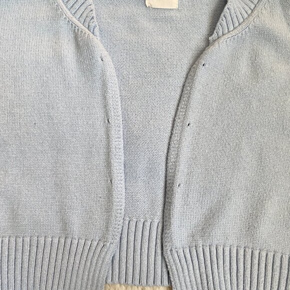 Luna Ivy Cropped Knit Sweater w/ Customizable Front – Size Small - Picture 4 of 9